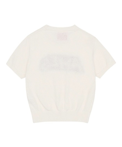 AMESWORLDWIDE（アメスワールドワイド）の「AMES WORLDWIDE ／HAIRYロゴ半袖ニット（ニット/セーター・レディース・ネイビー/レッド/アイボリー・FREE）」の12枚目の写真
