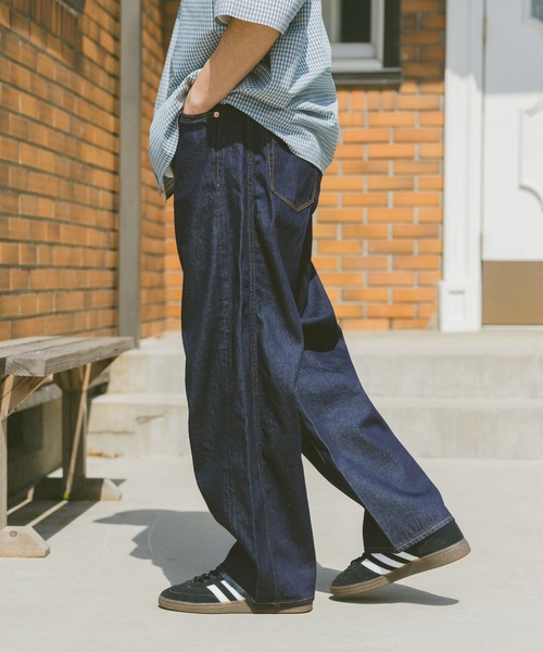 RAGEBLUE（レイジブルー）の「ライトオンス/デニムバレルワイドパンツ（デニムパンツ・メンズ・ライトブルー/グレー/ネイビー・MEDIUM/LARGE/SMALL）」の20枚目の写真