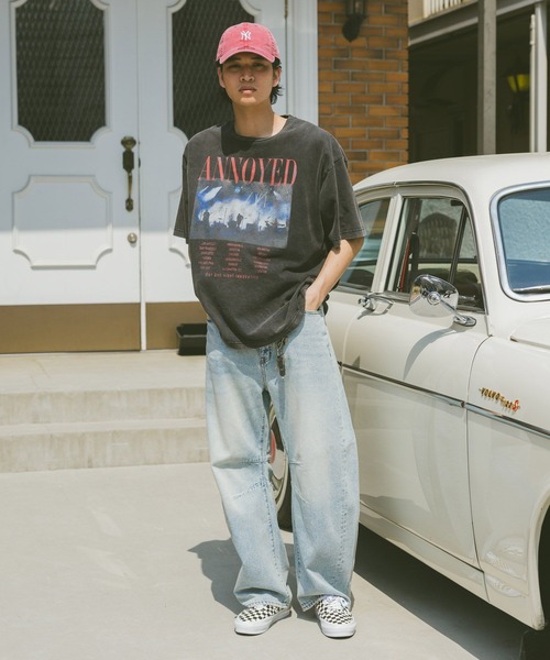 RAGEBLUE（レイジブルー）の「ライトオンス/デニムバレルワイドパンツ（デニムパンツ・メンズ・ライトブルー/グレー/ネイビー・MEDIUM/LARGE/SMALL）」の11枚目の写真