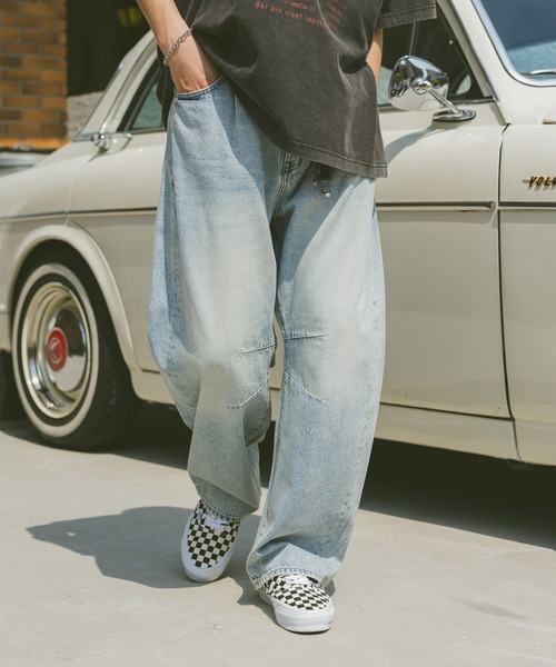 NINETY ライトブルーデニムパンツ 90s Denim - Relaxed Fit Pant in Light Vintage Blue | I Love