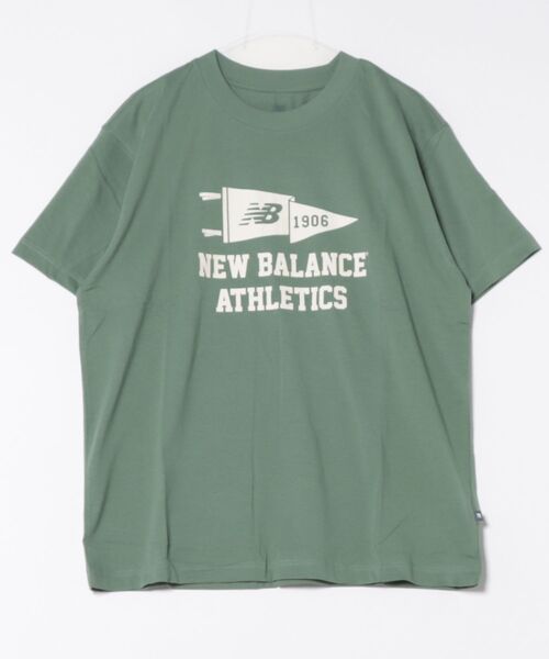 NEW BALANCE(ニューバランス)の「New Balance ニューバランス M ペナントTシャツ ショートスリーブ MT51924DKJ DKJ(Tシャツ/カットソー・メンズ・グリーン・LARGE/XX-LARGE/X-LARGE/MEDIUM/SMALL)」の1枚目の写真