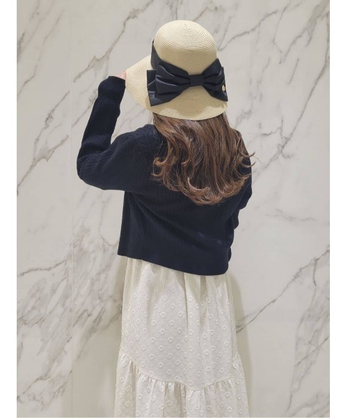 Maison de FLEUR（メゾンドフルール）の「サテンビッグリボンハット（ハット・レディース・ピンクベージュ/ブラック・FREE）」の7枚目の写真