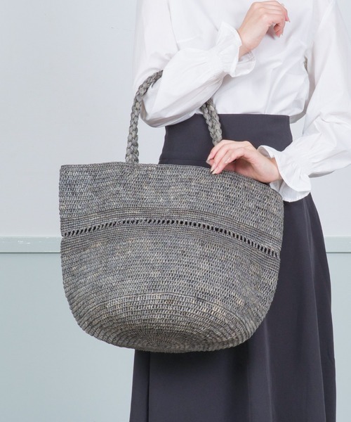 メイドインマダ　カゴバッグ　グレー MADE IN MADA かごバッグ カゴバッグ 「MADE /メイドインマダ