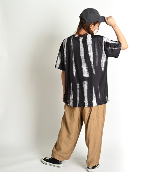 MARAI(マーライ)の「タイダイ柄 プリント 柄 総柄 半袖Tシャツ(Tシャツ/カットソー・レディース・ブルー/グリーン/ブラック・FREE)」の8枚目の写真