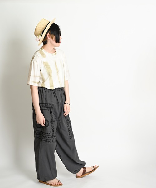 MARAI(マーライ)の「タイダイ柄 プリント 柄 総柄 半袖Tシャツ(Tシャツ/カットソー・レディース・ブルー/グリーン/ブラック・FREE)」の19枚目の写真