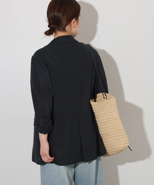 JOURNAL STANDARD relume（ジャーナルスタンダード　レリューム）の「《追加》リネンレーヨンテーラードジャケット（その他アウター・レディース・ネイビー/ベージュ・38/36）」の18枚目の写真