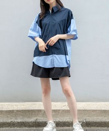 Nora Lily（ノラリリー）の「【Nora Lily】Docking Bi-Collar Shirt(UNISEX)（シャツ/ブラウス）」