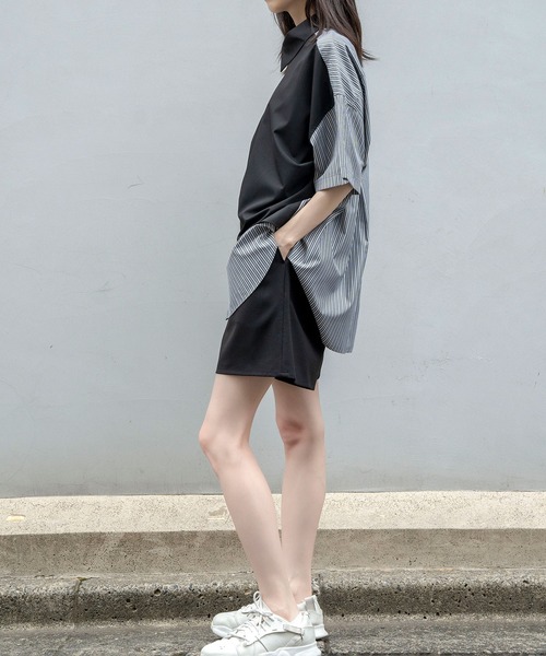 Nora Lily(ノラリリー)の「【Nora Lily】Docking Bi-Collar Shirt(UNISEX)(シャツ/ブラウス・メンズ・ネイビー/ブラック/グレー・FREE)」の7枚目の写真
