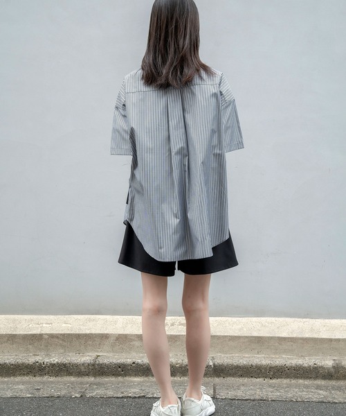 Nora Lily(ノラリリー)の「【Nora Lily】Docking Bi-Collar Shirt(UNISEX)(シャツ/ブラウス・メンズ・ネイビー/ブラック/グレー・FREE)」の9枚目の写真