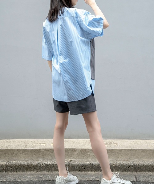 Nora Lily(ノラリリー)の「【Nora Lily】Docking Bi-Collar Shirt(UNISEX)(シャツ/ブラウス・メンズ・ネイビー/ブラック/グレー・FREE)」の18枚目の写真