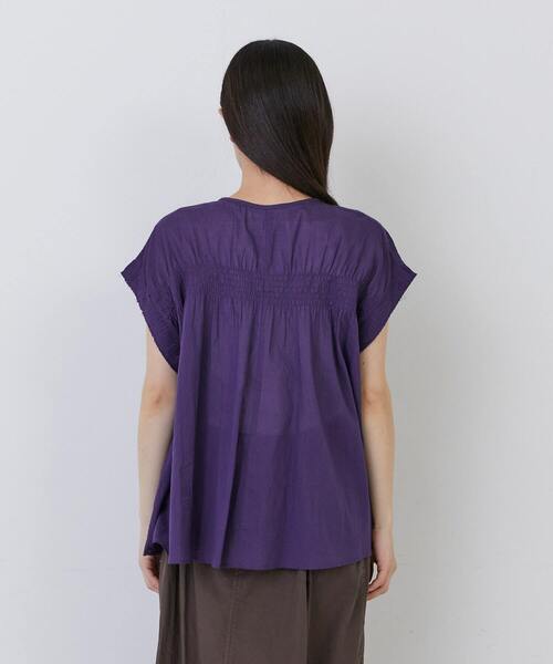 conges payes ADIEU TRISTESSE（コンジェ ペイエ アデュートリステス）の「【FAVE】ノースリーブコットンブラウス（シャツ/ブラウス・レディース・ブラック/ライトグレー/パープル・38）」の11枚目の写真