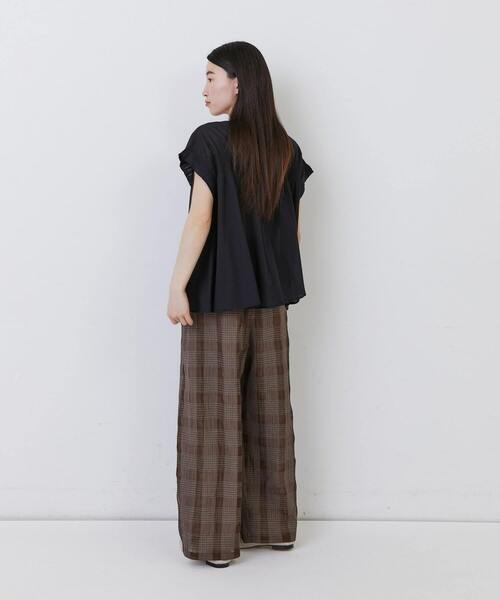 conges payes ADIEU TRISTESSE（コンジェ ペイエ アデュートリステス）の「【FAVE】ノースリーブコットンブラウス（シャツ/ブラウス・レディース・ブラック/ライトグレー/パープル・38）」の14枚目の写真