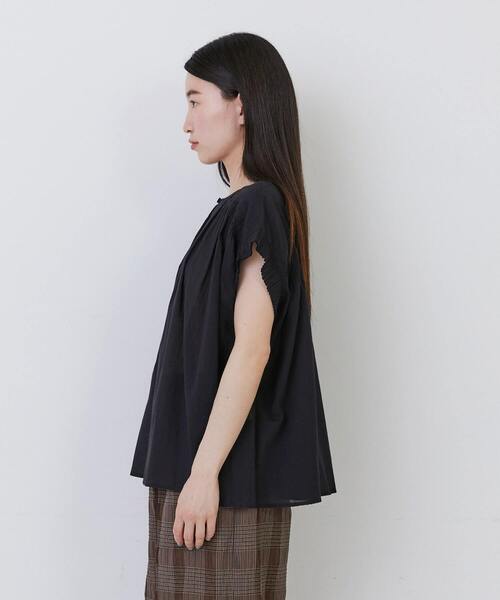 conges payes ADIEU TRISTESSE（コンジェ ペイエ アデュートリステス）の「【FAVE】ノースリーブコットンブラウス（シャツ/ブラウス・レディース・ブラック/ライトグレー/パープル・38）」の17枚目の写真