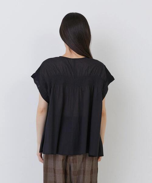 conges payes ADIEU TRISTESSE（コンジェ ペイエ アデュートリステス）の「【FAVE】ノースリーブコットンブラウス（シャツ/ブラウス・レディース・ブラック/ライトグレー/パープル・38）」の18枚目の写真