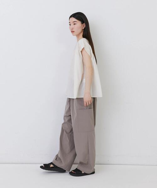 conges payes ADIEU TRISTESSE（コンジェ ペイエ アデュートリステス）の「【FAVE】ノースリーブコットンブラウス（シャツ/ブラウス・レディース・ブラック/ライトグレー/パープル・38）」の20枚目の写真