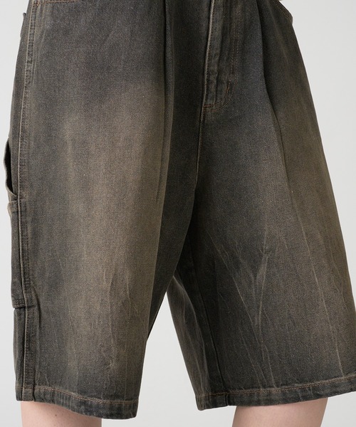 kutir（クティール）の「ASSORTED LOGO EMBROIDERED BUGGY SHORTS/アソートロゴ刺繍バギーショーツ（デニムパンツ・メンズ・ブラック/インディゴブルー/ブラウン・SMALL/MEDIUM/LARGE）」の14枚目の写真