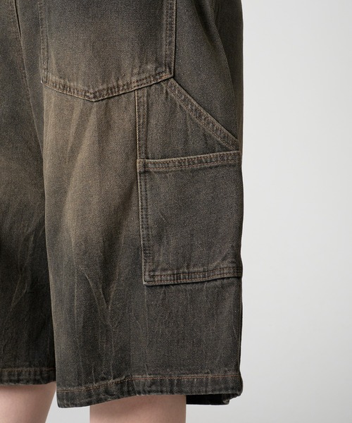 kutir（クティール）の「ASSORTED LOGO EMBROIDERED BUGGY SHORTS/アソートロゴ刺繍バギーショーツ（デニムパンツ・メンズ・ブラック/インディゴブルー/ブラウン・SMALL/MEDIUM/LARGE）」の17枚目の写真