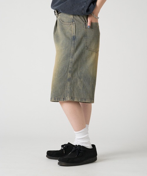 kutir（クティール）の「ASSORTED LOGO EMBROIDERED BUGGY SHORTS/アソートロゴ刺繍バギーショーツ（デニムパンツ・メンズ・ブラック/インディゴブルー/ブラウン・SMALL/MEDIUM/LARGE）」の20枚目の写真