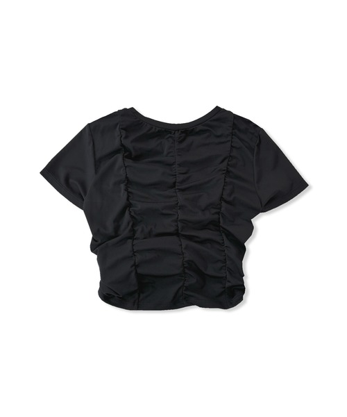 ANDGEEBEE(アンジービー)の「ギャザーミニT(Tシャツ/カットソー・レディース・ブルー/ブラック・FREE)」の9枚目の写真