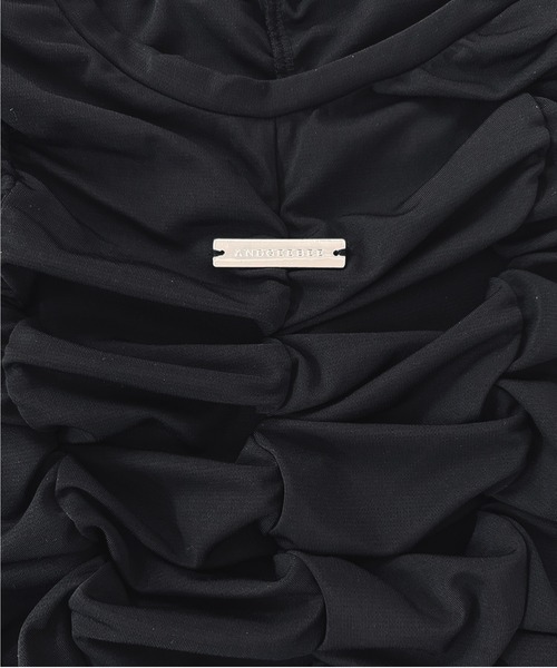 ANDGEEBEE(アンジービー)の「ギャザーミニT(Tシャツ/カットソー・レディース・ブルー/ブラック・FREE)」の10枚目の写真