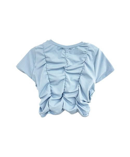 ANDGEEBEE(アンジービー)の「ギャザーミニT(Tシャツ/カットソー・レディース・ブルー/ブラック・FREE)」の19枚目の写真