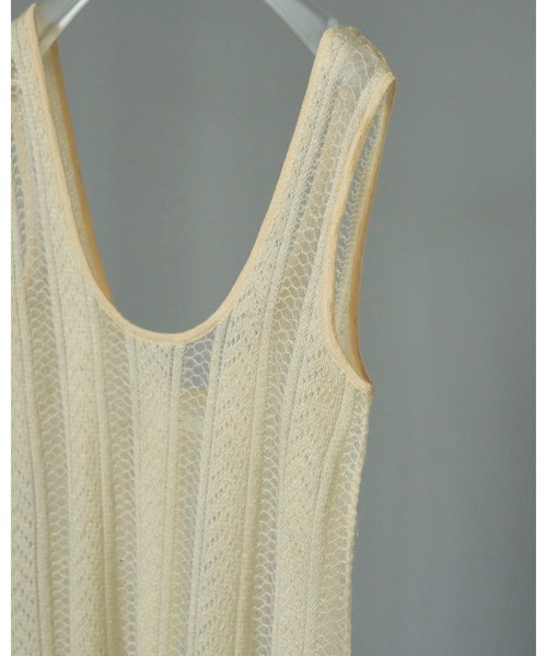 anuke（アンヌーク）の「Sheer Uneck Onepiece（ワンピース・レディース・ネイビー/クリーム・38inch/36inch）」の14枚目の写真