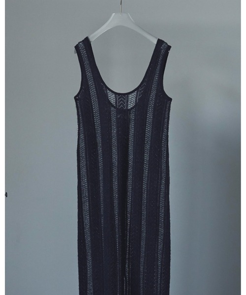 anuke（アンヌーク）の「Sheer Uneck Onepiece（ワンピース・レディース・ネイビー/クリーム・38inch/36inch）」の15枚目の写真
