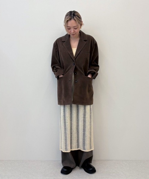 anuke（アンヌーク）の「Sheer Uneck Onepiece（ワンピース・レディース・ネイビー/クリーム・38inch/36inch）」の17枚目の写真