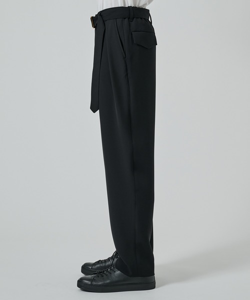 CULLNI】2Tuck Pants with Long Belt for STUDIOUS（スラックス