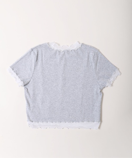 WC(ダブル シー)の「メッシュ切替メロウT(Tシャツ/カットソー・レディース・ピンク/グレー・FREE)」の22枚目の写真