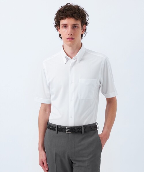 MACKINTOSH PHILOSOPHY(マッキントッシュ フィロソフィー)の「【WEB&一部店舗限定】トロッター オックス/ストライプ スクエアボタンダウン半袖シャツ(シャツ/ブラウス・メンズ・グレー系その他2/ピンク系その他3/ホワイト/チャコールグレー/ブルー/ブルー系その他7・36/40/38/42)」の2枚目の写真