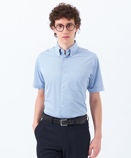 MACKINTOSH PHILOSOPHY(マッキントッシュ フィロソフィー)の「【WEB&一部店舗限定】トロッター オックス/ストライプ スクエアボタンダウン半袖シャツ(シャツ/ブラウス・メンズ・グレー系その他2/ピンク系その他3/ホワイト/チャコールグレー/ブルー/ブルー系その他7・36/40/38/42)」の4枚目の写真