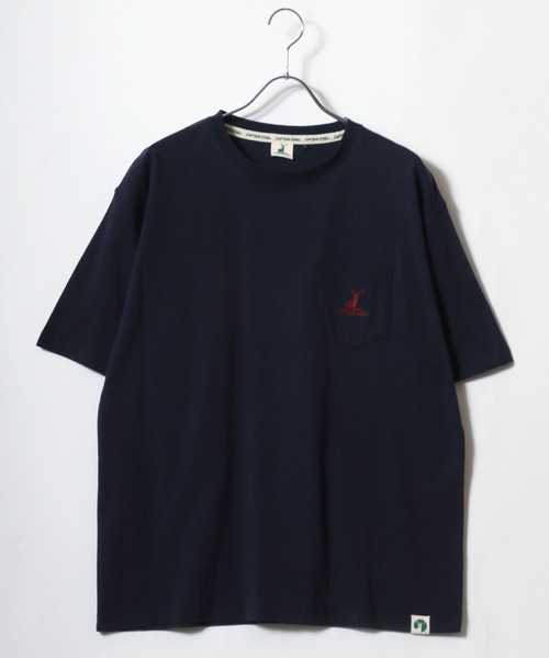 CAPTAIN STAG（キャプテンスタッグ）の「CAPTAIN STAG/キャプテンスタッグ ワンポイントロゴ刺繍 ポケット付 半袖Tシャツ レディース メンズ（Tシャツ/カットソー・メンズ・ブラック/ブルー/ネイビー/ホワイト/グリーン・M/L/LL）」の12枚目の写真