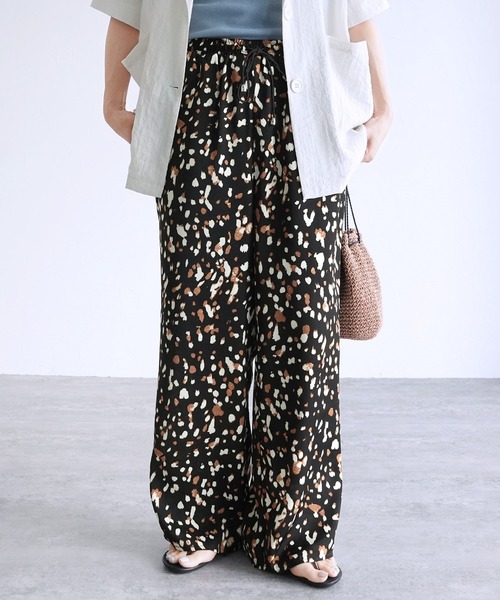 reca（レカ）の「リラクシーレオパード柄パンツ（その他パンツ・レディース・ブラック/テラコッタ・M/L）」の3枚目の写真
