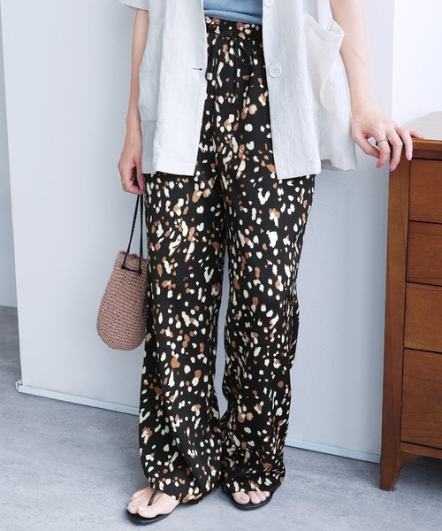 reca（レカ）の「リラクシーレオパード柄パンツ（その他パンツ・レディース・ブラック/テラコッタ・M/L）」の6枚目の写真