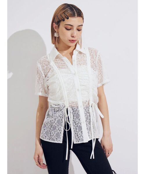 EVRIS（エヴリス）の「MANY WAYシンプルビスチェ（キャミソール・レディース・ホワイト/ブラック・FREE）」の15枚目の写真