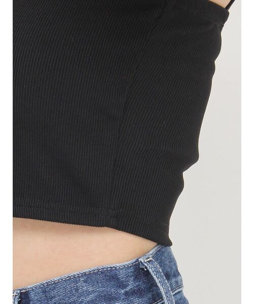 EVRIS（エヴリス）の「MANY WAYシンプルビスチェ（キャミソール・レディース・ホワイト/ブラック・FREE）」の11枚目の写真