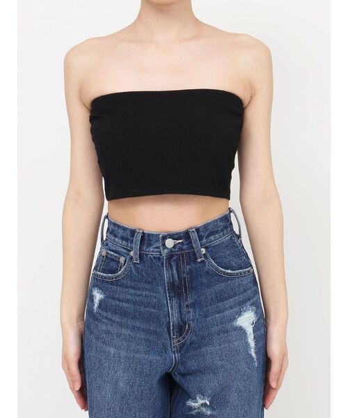 EVRIS（エヴリス）の「MANY WAYシンプルビスチェ（キャミソール・レディース・ホワイト/ブラック・FREE）」の5枚目の写真