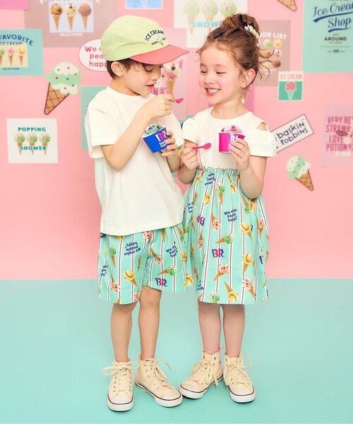 apres les cours（アプレレクール）の「【リンク】サーティワン ドッキングワンピース（ワンピース・キッズ・ミント/ピンク・80/90/100/110/120/130/140）」の5枚目の写真