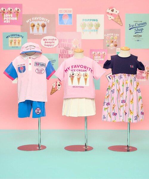 apres les cours（アプレレクール）の「【リンク】サーティワン ドッキングワンピース（ワンピース・キッズ・ミント/ピンク・80/90/100/110/120/130/140）」の10枚目の写真