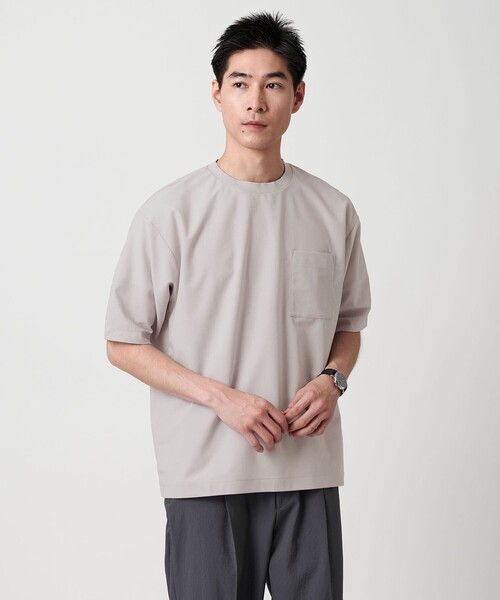 サルセーションウェア Ｔシャツ グリーン Ｌ セール】ワープニット クルーネック Tシャツ -ストレッチ・吸水