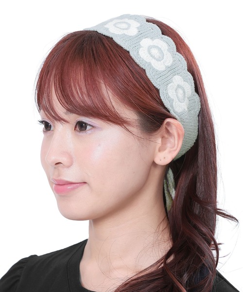 2-5日着 MARY QUANT クロッシェデイジー コットン ヘアバンド クロッシェデイジー ヘアバンド(ヘアバンド)|MARY QUANT
