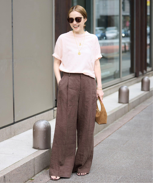 セール】*Linen ワイドパンツ（スラックス）｜Deuxieme Classe