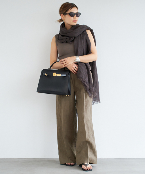 セール】*Linen ワイドパンツ（スラックス）｜Deuxieme Classe