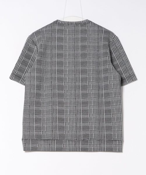 MONSIEUR NICOLE（ムッシュニコル）の「グレンチェックジャカード Tシャツ（Tシャツ/カットソー・メンズ・ブラック/ホワイト・X-LARGE/MEDIUM/LARGE）」の4枚目の写真