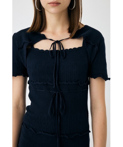 MOUSSY BOW DESIGN KNIT ミニワンピース MOUSSY ワンピース BOW DESIGN KNIT ミニドレス : ZOZOTOWN
