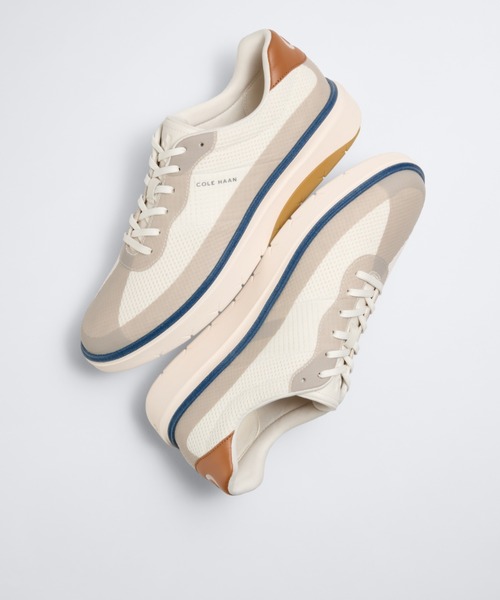 COLE HAAN Men's グランドプロ フェザーアーク バイクトゥ 白 セール】グランドプロ フェザーアーク バイクトゥ スティッチ