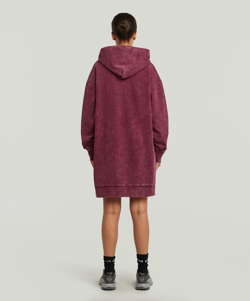 G-STAR(ジースター)の「A LINE SWEATER DRESS/ヴィンテージライクウォッシュド加工フロントシームデザインオーバーサイズロゴスウェットワンピース(ワンピース・レディース・ダークブルー/レッド系その他・SMALL/MEDIUM/X-SMALL)」の7枚目の写真