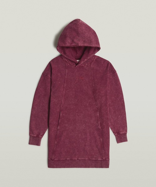 G-STAR(ジースター)の「A LINE SWEATER DRESS/ヴィンテージライクウォッシュド加工フロントシームデザインオーバーサイズロゴスウェットワンピース(ワンピース・レディース・ダークブルー/レッド系その他・SMALL/MEDIUM/X-SMALL)」の4枚目の写真