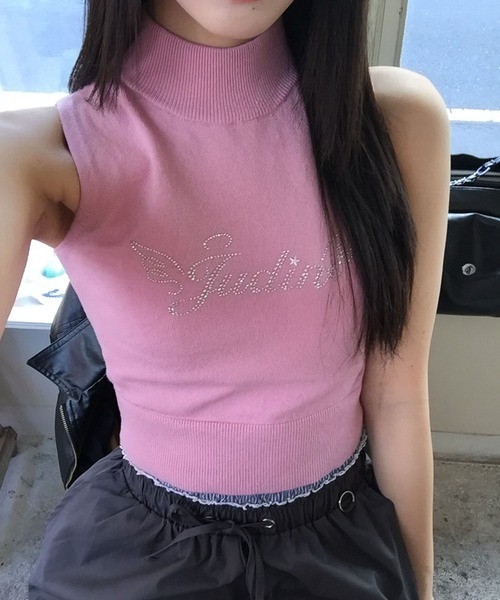 タンクトップ ノースリーブ Bijou sleeveless knit「JD」 レディース Bijou sleeveless knit【JD】（タンクトップ）｜Judin